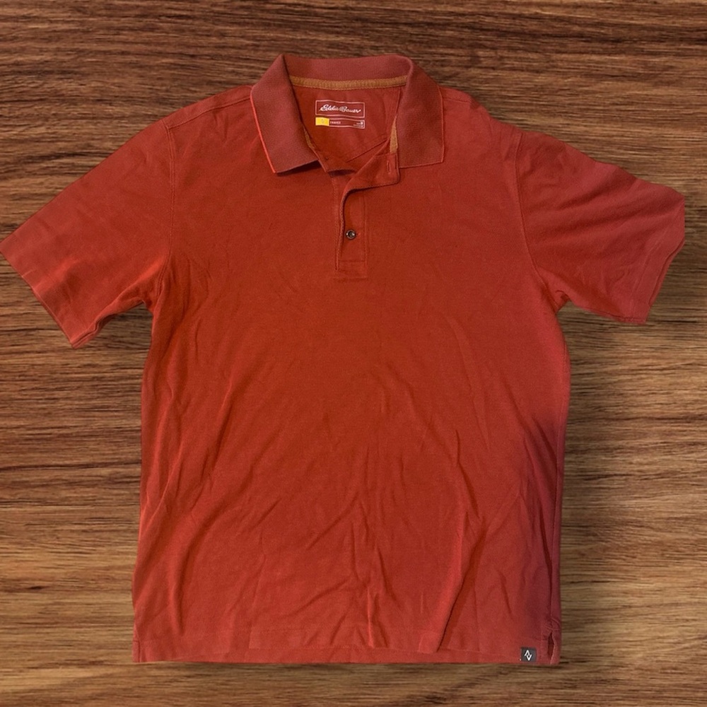 Eddie Bauer Men's Rust Polo Shirt